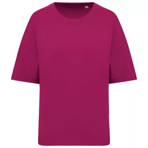 Native Spirit - Környezetbarát, oversize, 100% organikus pamut női póló - Cseresznye lila - XXS/XS