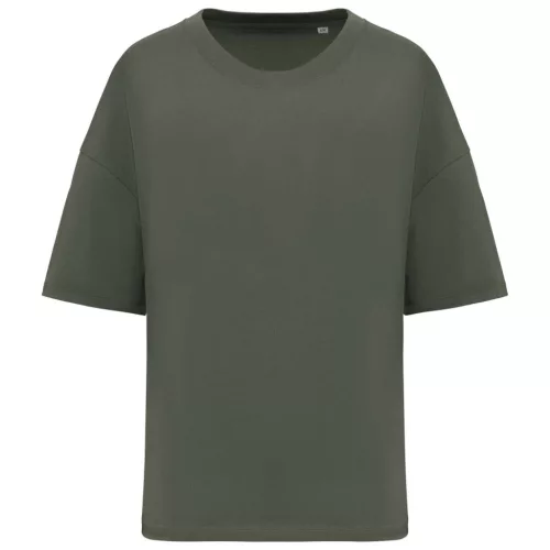 Native Spirit - Környezetbarát, oversize, 100% organikus pamut női póló - Khaki - XXS/XS