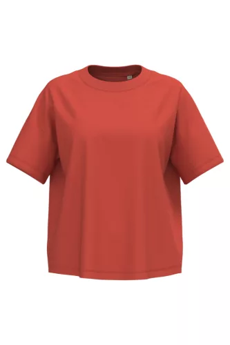 Native Spirit - Környezetbarát, oversize, 100% organikus pamut női póló - Paprika - S/M