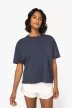 Native Spirit - Mosott hatású, oversized női póló - Mosott fekete - XXS/XS