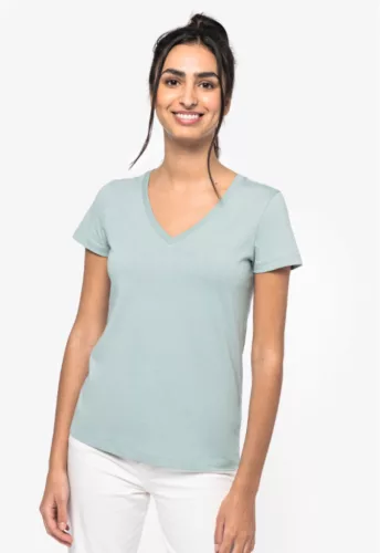 Native Spirit - V-nyakú, egyenes szabású női póló - Fekete - 2XL
