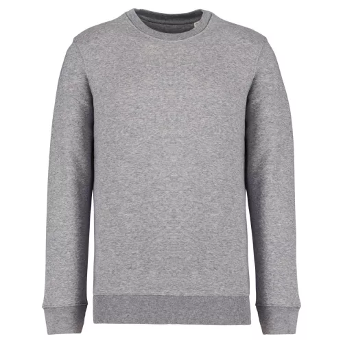 Native Spirit - Egyenes szabású, kerek nyakú unisex pulóver - Melírozott Holdszürke - M