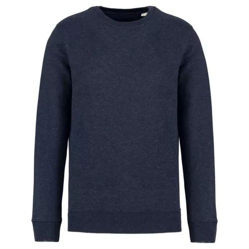 Native Spirit - Egyenes szabású, kerek nyakú unisex pulóver - Melírozott tengerészkék - 2XL
