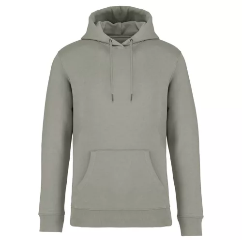 Native Spirit - Kapucnis, kenguru zsebes, bolyhos belsős unisex pulóver - Mandulazöld - 2XL