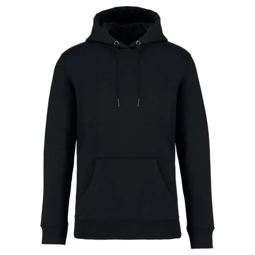 Native Spirit - Kapucnis, kenguru zsebes, bolyhos belsős unisex pulóver - Fekete - L