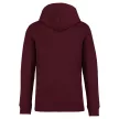 Native Spirit - Kapucnis, kenguru zsebes, bolyhos belsős unisex pulóver - Sötét cseresznye - L