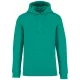 Native Spirit - Kapucnis, kenguru zsebes, bolyhos belsős unisex pulóver - Gemstone Green - 2XL