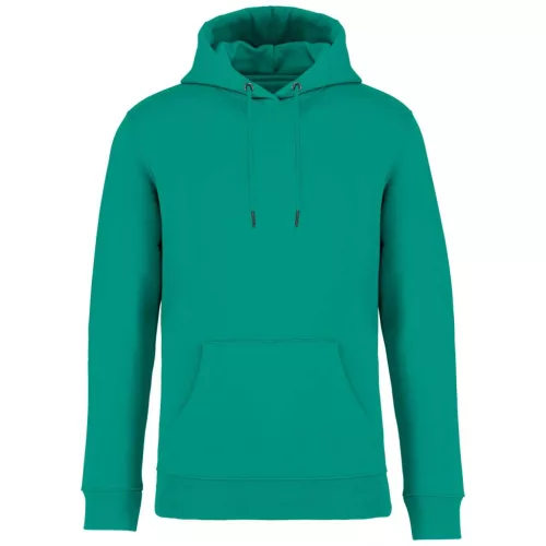 Native Spirit - Kapucnis, kenguru zsebes, bolyhos belsős unisex pulóver - Gemstone Green - L