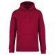 Native Spirit - Kapucnis, kenguru zsebes, bolyhos belsős unisex pulóver - Hibiszkusz piros - M