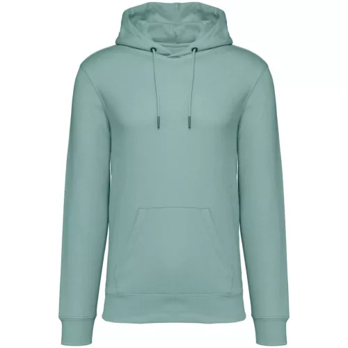 Native Spirit - Kapucnis, kenguru zsebes, bolyhos belsős unisex pulóver - Jádezöld - 2XL