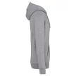 Native Spirit - Kapucnis, kenguru zsebes, bolyhos belsős unisex pulóver - Melírozott Holdszürke - 2XL