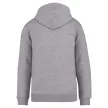 Native Spirit - Kapucnis, kenguru zsebes, bolyhos belsős unisex pulóver - Melírozott Holdszürke - S