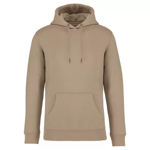 Native Spirit - Kapucnis, kenguru zsebes, bolyhos belsős unisex pulóver - Homok - S