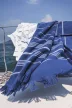 OLIMA Csíkos beach & spa peshtemal törölköző - Világos tengerészkék/Fehér - 90 x 170