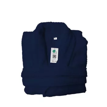 OLIMA - Frotír unisex fürdőköntös - Tengerkék - M/L