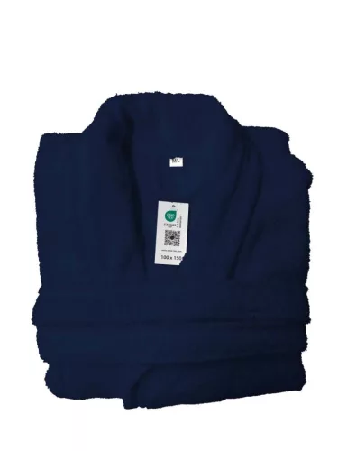 OLIMA - Frotír unisex fürdőköntös - Tengerkék - XS/S