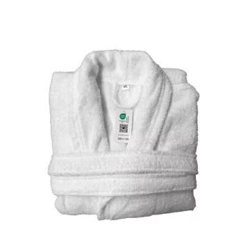 OLIMA - Frotír unisex fürdőköntös - Fehér - XL/2XL