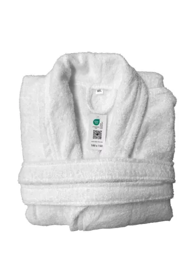 OLIMA - Frotír unisex fürdőköntös - Fehér - XL/2XL