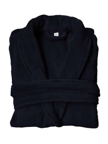OLIMA - Extra puha sálgalléros fürdőköpeny - Éjkék - M/L