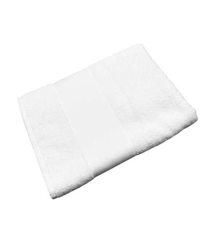 OLIMA Törölköző SZUBLIMÁLHATÓ SZEGÉLLYEL - Fehér - 70X140