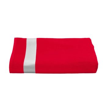 OLIMA - Velúr beach törölköző - Piros - 100X180