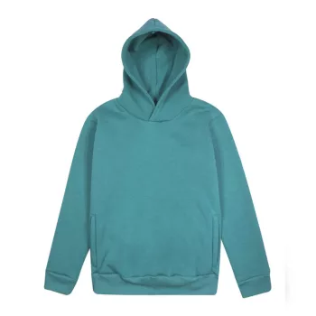   Vesti MYA - Oldalsó zebes, kapucnis, puha unisex pulóver - Aqua Green - XS