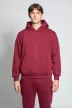 Vesti MYA - Oldalsó zebes, kapucnis, puha unisex pulóver - Fekete - L