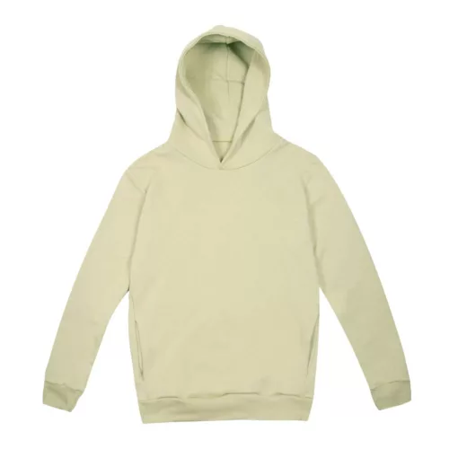 Vesti MYA - Oldalsó zebes, kapucnis, puha unisex pulóver - Krém - M