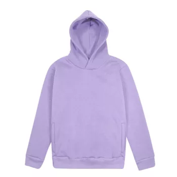   Vesti MYA - Oldalsó zebes, kapucnis, puha unisex pulóver - Lila - M