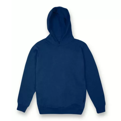 Vesti MYA - Oldalsó zebes, kapucnis, puha unisex pulóver - Tengerészkék - XS
