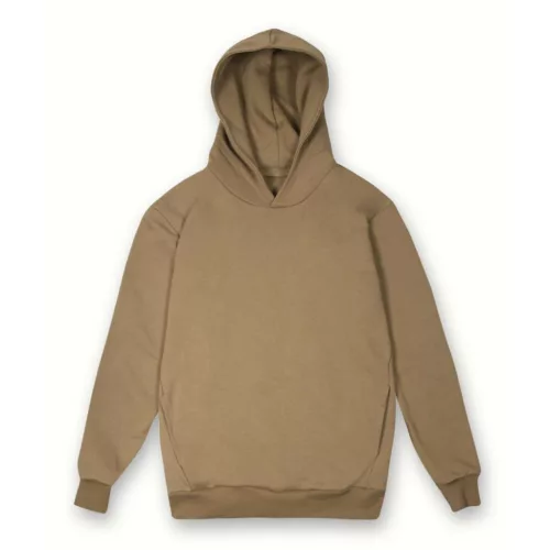Vesti MYA - Oldalsó zebes, kapucnis, puha unisex pulóver - Tobacco - XS