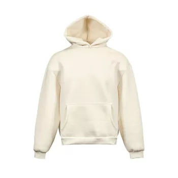   Vesti BOXY - Kenguru zsebes, kapucnis unisex pulóver - Krém - M
