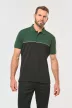 Designed To Work - Kontrasztos, pique unisex galléros póló - Fekete/Sárga - 2XL