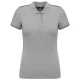 Designed To Work - Kontrasztos pique női galléros póló - Oxford Grey/Black - L