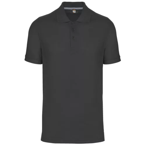 Designed To Work - Pique férfi galléros póló - Sötétszürke - 2XL