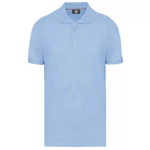 Designed To Work - Pique férfi galléros póló - Sky Blue - S