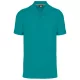 Designed To Work - Pique férfi galléros póló - Teal Blue - 3XL