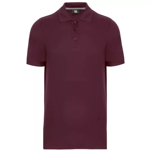 Designed To Work - Pique férfi galléros póló - Wine - XL