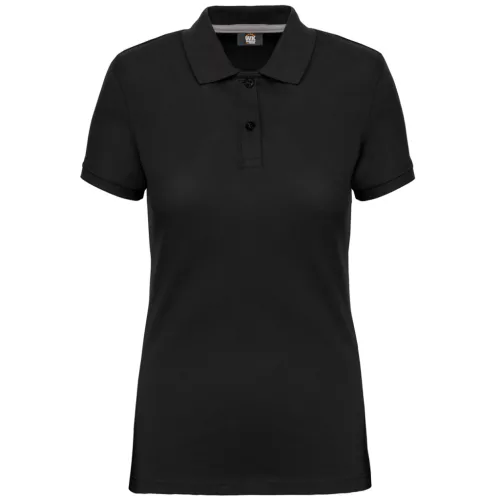 Designed To Work - Pique női galléros póló - Fekete - 3XL