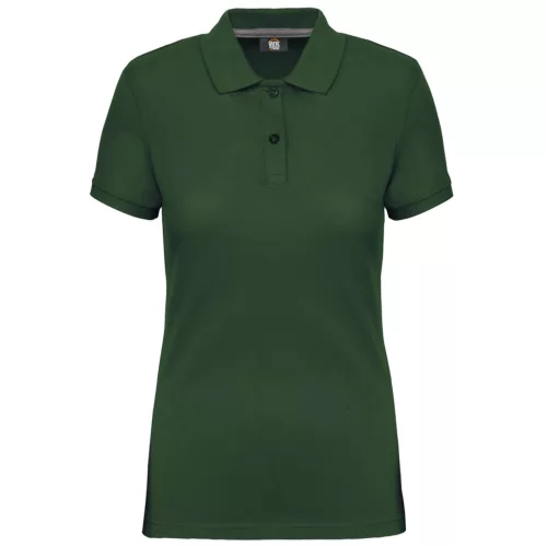 Designed To Work - Pique női galléros póló - Forest Green - XL