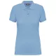 Designed To Work - Pique női galléros póló - Sky Blue - 2XL
