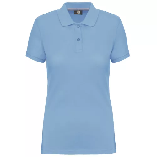 Designed To Work - Pique női galléros póló - Sky Blue - XL