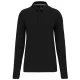 Designed To Work - Hosszú ujjú pique férfi galléros póló - Fekete - 4XL