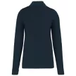 Designed To Work - Hosszú ujjú pique férfi galléros póló - Tengerészkék - XL