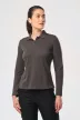 Designed To Work - Hosszú ujjú pique női galléros póló - Fekete - 3XL