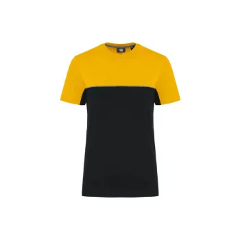   Designed To Work - Kétszínű unisex póló - Fekete/Sárga - M