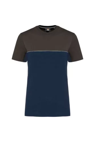 Designed To Work - Kétszínű unisex póló - Tengerészkék/Sötétszürke - M