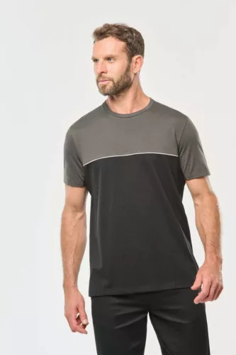 Designed To Work - Kétszínű unisex póló - Piros/Sötétszürke - 2XL