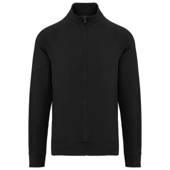   Designed To Work - Pamut állógalléros, cipzáras unisex pulóver - Fekete - 2XL