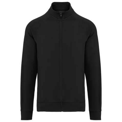 Designed To Work - Pamut állógalléros, cipzáras unisex pulóver - Fekete - 3XL